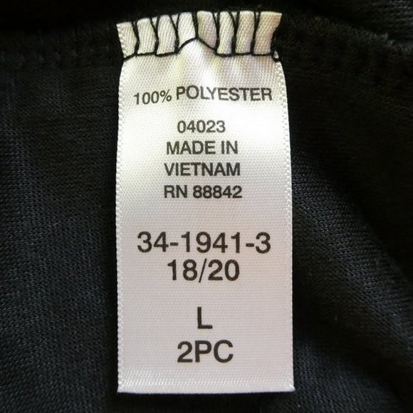 Woman Within Black Velour Jogging Suit 18/20 Large - Picture 7 of 7